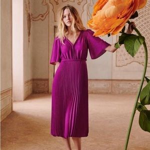 SEZANE - Florencia Dress - Fuschia - Size 38 - Only Worn once!